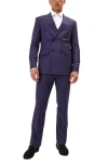 Ron Tomson Super 120s Wool Double Breasted Tuxedo Jacket