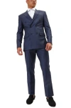 Ron Tomson Super 120s Wool Double Breasted Tuxedo Jacket