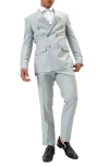 Ron Tomson Super 120s Wool Double Breasted Tuxedo Jacket