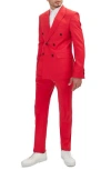 Ron Tomson Super 120s Wool Double Breasted Tuxedo Jacket