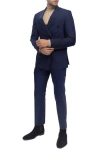 Ron Tomson Super 120s Wool Double Breasted Tuxedo Jacket