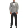 Ron Tomson Trim Fit Check Formal Jacket & Solid Pants Suit