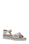 Ron White Cairi Leather Knot Ankle-strap Sandals In Ice
