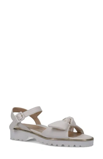 Ron White Cairi Leather Knot Ankle-strap Sandals In Ice