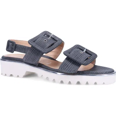 Ron White Callie Epi Slingback Platform Sandal In Gray
