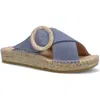 Ron White Erin Espadrille Platform Wedge Slide Sandal In Denim