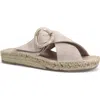Ron White Erin Espadrille Platform Wedge Slide Sandal In Oyster