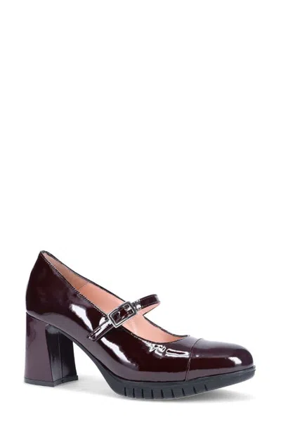 Ron White Faenna Leather Mary Jane Pump In Wine
