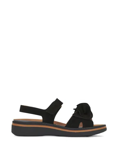 Ron White Frances Ruffled Sandals In Black