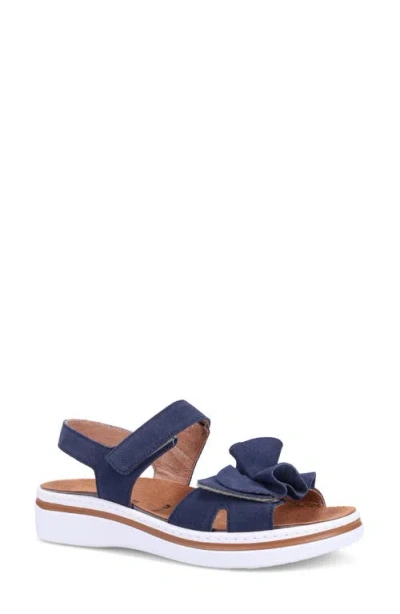 Ron White Frances Slingback Platform Wedge Sandal In Blue