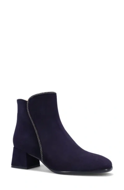 Ron White Janelle Water Resistant Bootie In French Navy Suede