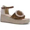 Ron White Juno Espadrille Ankle Strap Platform Wedge Sandal In Chocolate