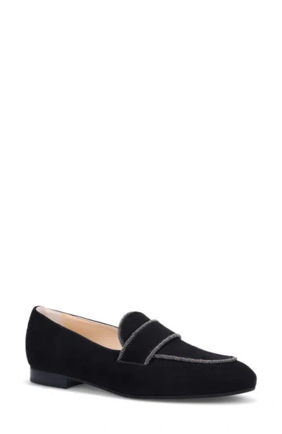 Ron White Kerenza Water Resistant Loafer In Onyx Suede