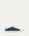 Ron White Men's Dawson Low-top Weatherproof Suede Sneakers In Jeans