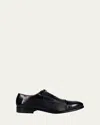 Ron White Men's Edman Weatherproof Leather Cap-toe Oxfords In Black