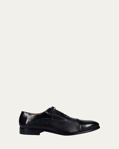 Ron White Men's Edman Weatherproof Leather Cap-toe Oxfords In Black