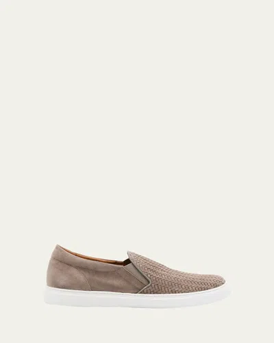 Ron White Men's Rex Woven Suede Slip-on Sneakers In Shark