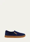 Ron White Men's Wilbur Suede Slip-on Sneakers In Marine