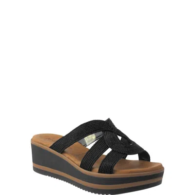 Ron White Penny Water Resistant Wedge Sandal In Black