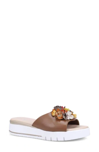 Ron White Ravella Platform Wedge Slide Sandal In Brown