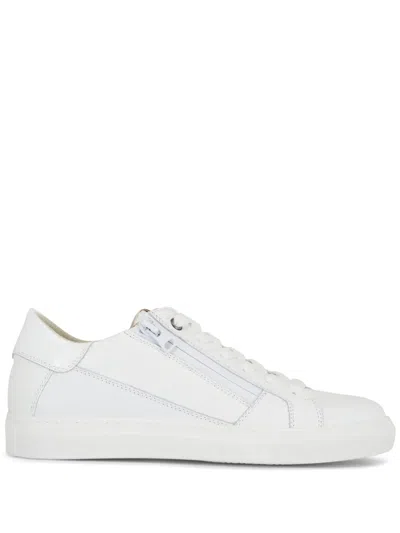 Ron White Side-zip Sneakers In White