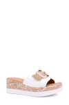 Ron White Taelyn Slide Platform Sandal In White
