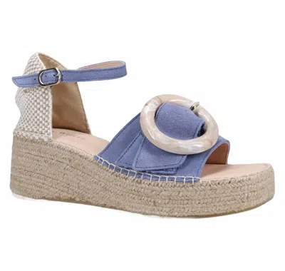 Ron White Women's Juno Sandal In Denim Suede In Multi