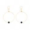 Ronaldo Women's Breathe Earrings In Gold And Black Onyx In Black