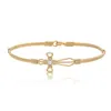 Ronaldo Women's Jesus Loves Me Bracelet In Gold And Sterling Silver Artist Wire In Gold
