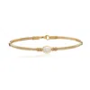 Ronaldo Women's Pearl Of My Heart Bracelet In Gold And Sterling Silver Artist Wire In Multi