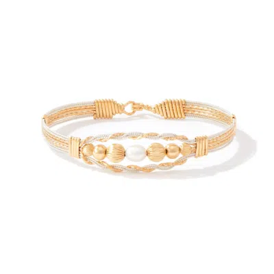 Ronaldo Women's Self Love Bracelet In Gold With Pearl Bead In Multi