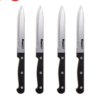 Ronco 4 Piece Steak Knife Set In Black
