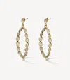 Ronda Smith Gemstone Hoop Earrings In Labradorite In Multi