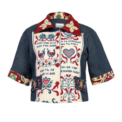 Rondooz Women's Blue Jacket — Nordic Gobelin