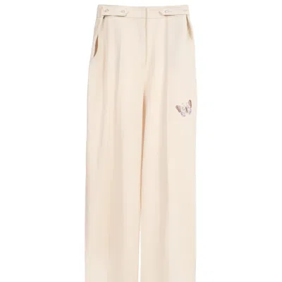 Rondooz Women's Neutrals Pants - Pearl Flow