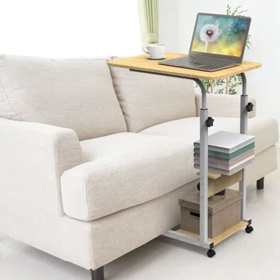 Rondzakz C Side Table 3-tier Laptop Desk Small Slim Snack Side Table For Couch Bed Sofa For Small Spaces Livi In Multi