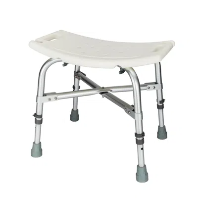 Rondzakz Fch Medical Bathroom Safety Shower Tub Heavy Duty Aluminium Alloy Bath Chair Bench White