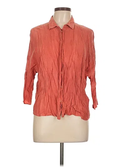 Pre-owned Ronen Chen 3/4 Sleeve Button Down Shirt In Orange