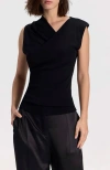 Ronen Chen Asymmetric Tank Top In Black