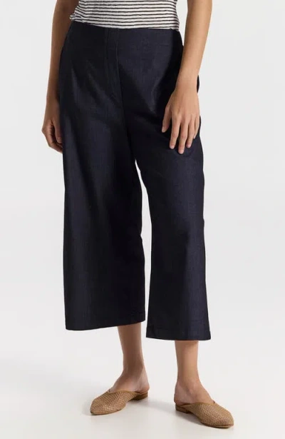 Ronen Chen Elior High Waist A-line Trousers In Blue