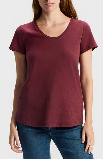 Ronen Chen Harper Relaxed Round-neck Tee In Burgundy