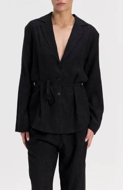 Ronen Chen Lightweight Textured Jacket In Black