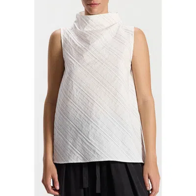 Ronen Chen May Stripped Sleeveless Top In White