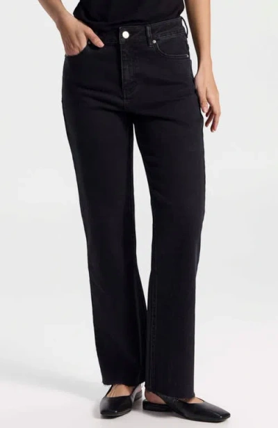 Ronen Chen Mid-rise Straight-leg Jeans In Black