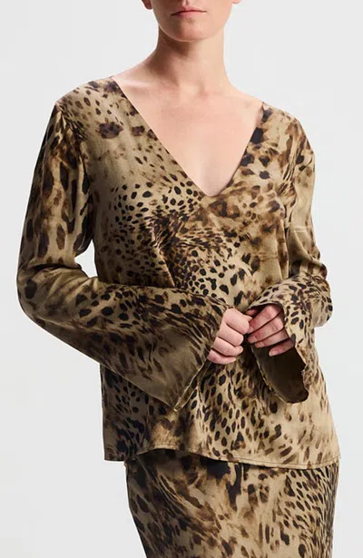 Ronen Chen Netta Lee Leopard-print Top In Leopard Print