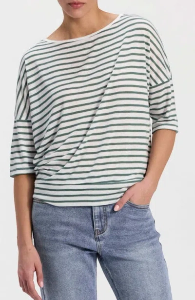 Ronen Chen Striped T-shirt In Green