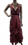 Ronen Chen Women's Juliet Halter Dress In Cranberry Red In Multi