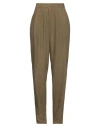 Roni Helou Woman Pants Military Green Size M Wool In Green