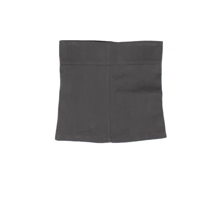 Roni Ilan Dark Grey  Denim Top With Zip On Back - Grey
