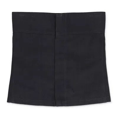 RONI ILAN DARK GREY RONI ILAN DENIM TOP WITH ZIP ON BACK - GREY